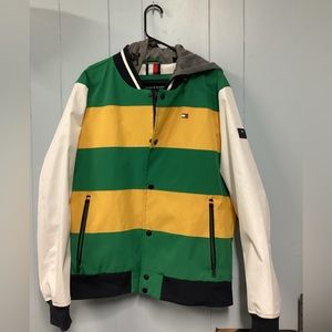 Tommy Hilfiger green and yellow jacket